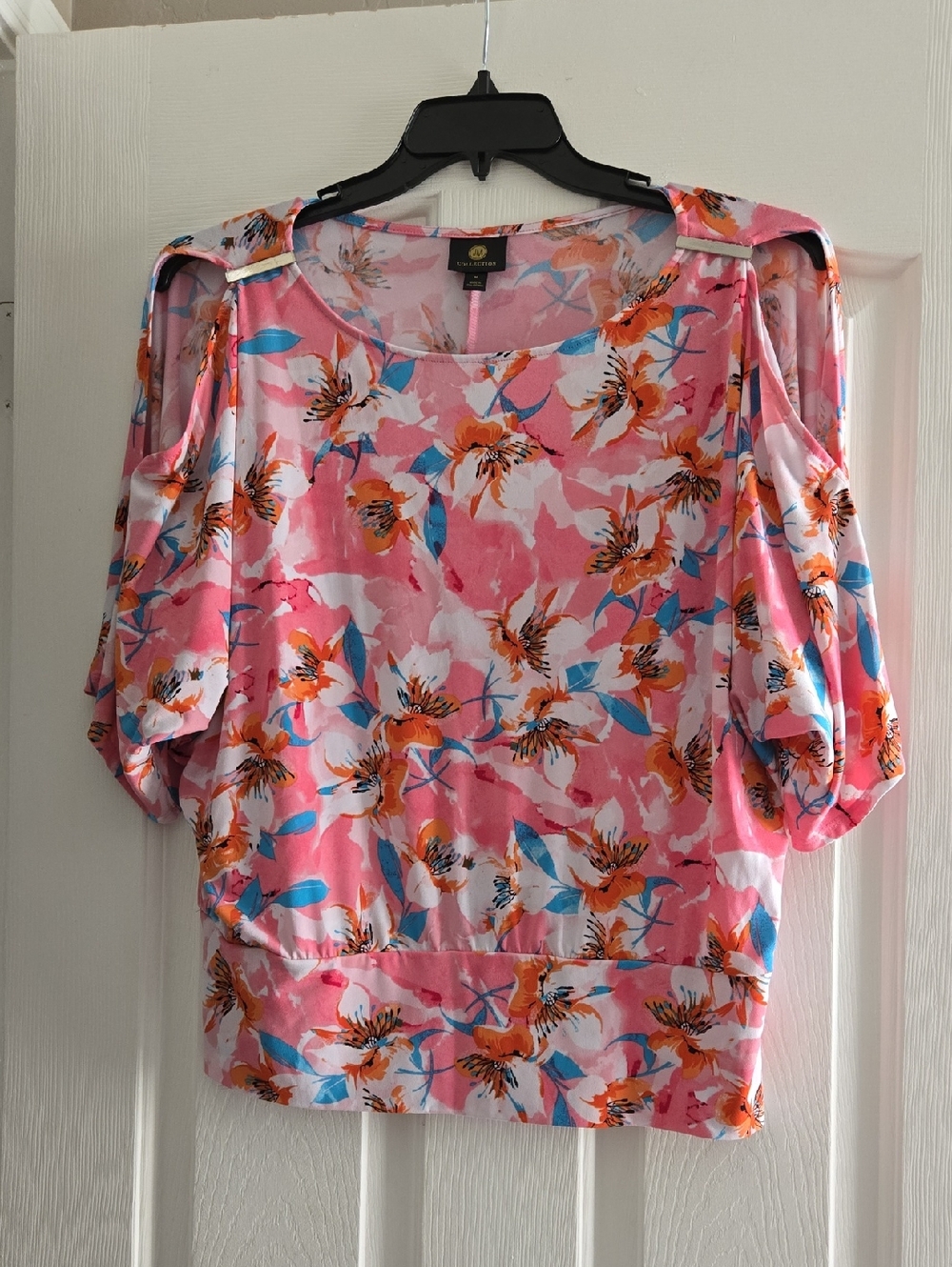 JM Collection Cold-Shoulder Blouse